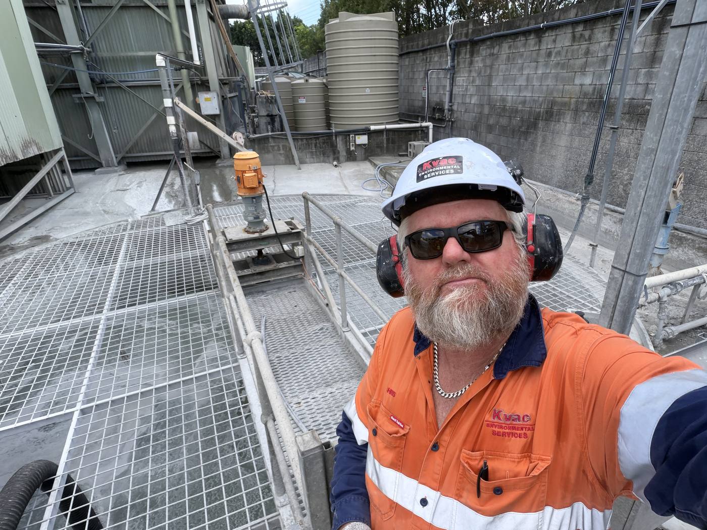 Chris King, Managing Director of KVAC Environmental Services, on site